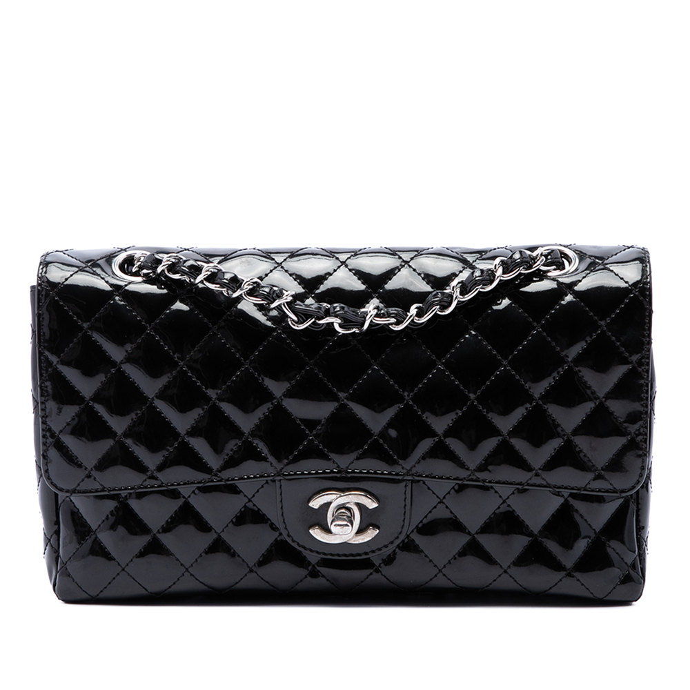 Pre-Loved Chanel Medium Quilted Patent Secret Label Flap